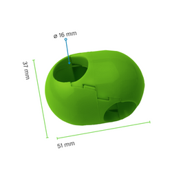 Conector transversal para cuerda de 16 mm