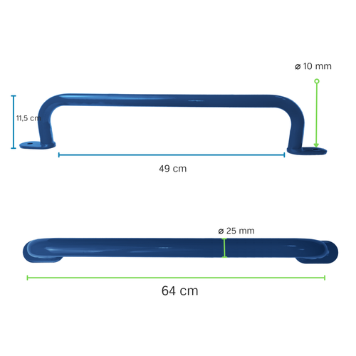 Asa metálica 550 mm EN1176