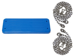 Columpio de caucho + juego de cadenas galvanizadas 5mm - 1,8m