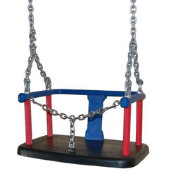 Balancín con cadena + juego de cadenas galvanizadas de 5 mm - 1,8 m