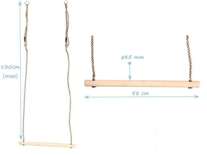 Trapecio de gimnasia de madera