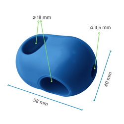 Conector transversal de una pieza para cable reforzado ø18mm