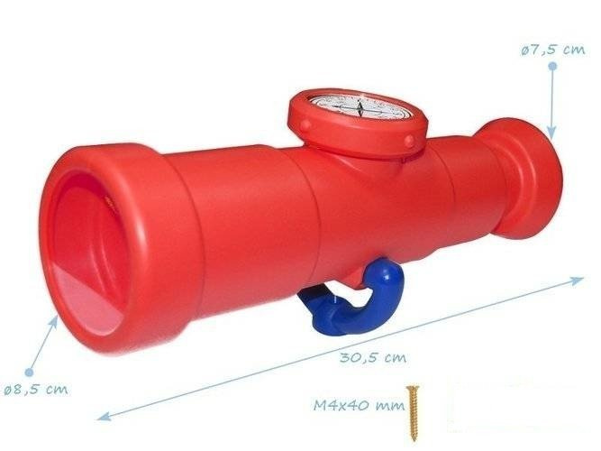 Timón + Periscopio + Telescopio con brújula - Accesorios para parques infantiles