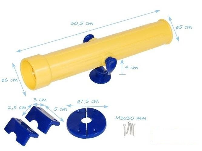 Juego de asas, timón + Prismáticos + Telescopio - accesorios para columpios