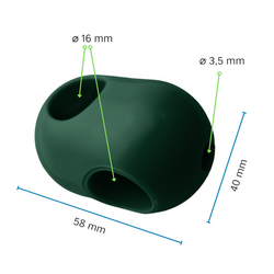 Conector transversal de una pieza para cable reforzado ø16mm