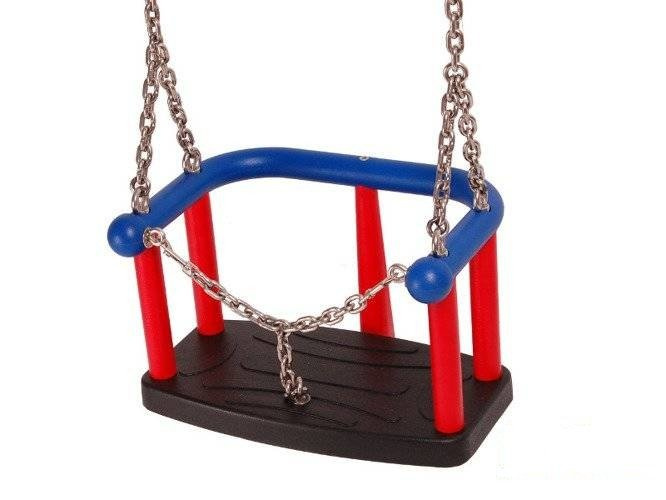 Columpio de cubo LUX con cadena + juego de cadenas de acero inoxidable de 6 mm - 1,8 m