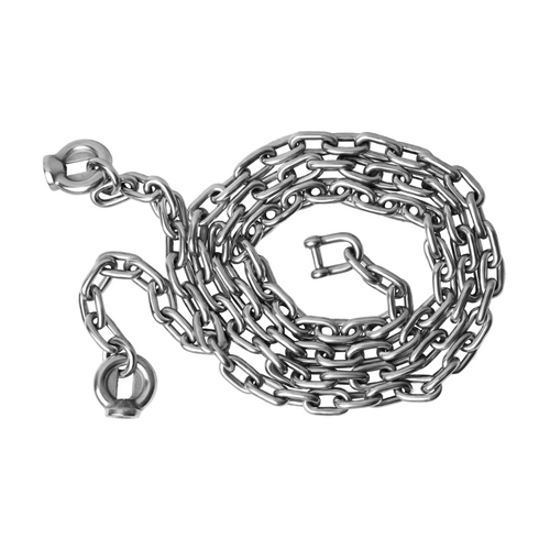 Juego de cadenas de acero inoxidable de 6 mm - 1,5 m