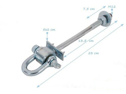 Gancho giratorio tipo D M12 140 mm