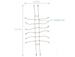 Red de escalada para parque infantil 150x270 cm