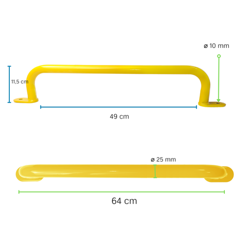 Asa metálica 550 mm EN1176