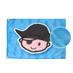 Bandera pirata (con sistema) para niños en el parque infantil