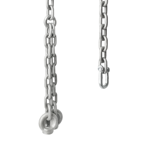 Juego de cadenas galvanizadas 6 mm - 1,8 m