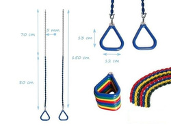 Aros de gimnasia triangulares encadenados