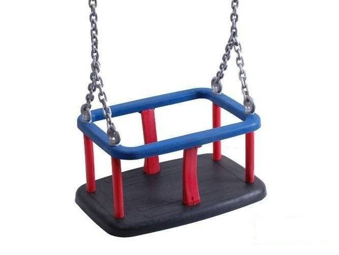 Columpio de cubo + juego de cadenas galvanizadas de 5 mm - 1,8 m