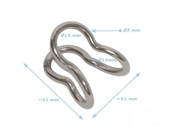 Acoplador transversal para cable reforzado de 18 mm, tipo U