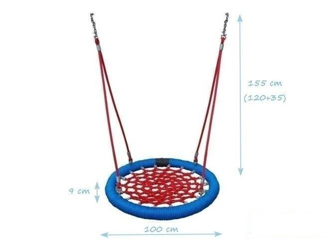 Columpio nido de cigüeña 100 cm para parque infantil público