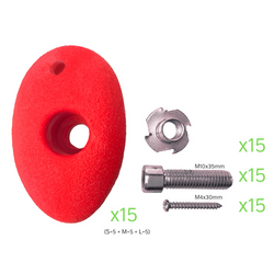 Piedras de escalada S+M+L (15 piezas)