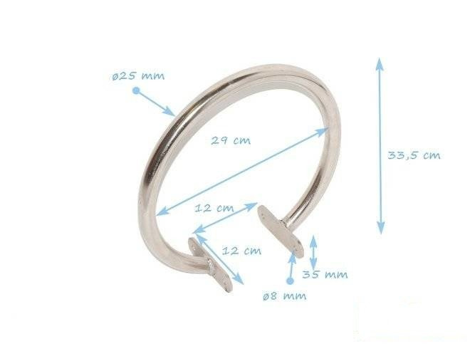 Asa de acero inoxidable para barra de equilibrio Ø240
