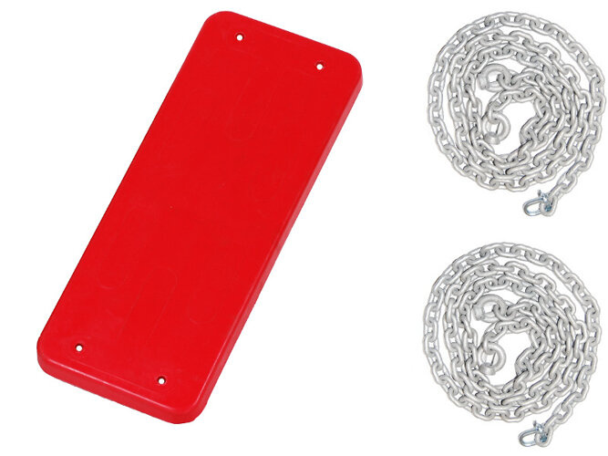 Columpio de caucho + juego de cadenas galvanizadas 5mm - 1,8m