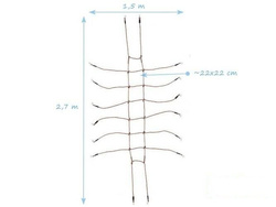 Red de escalada para parque infantil 150x270 cm