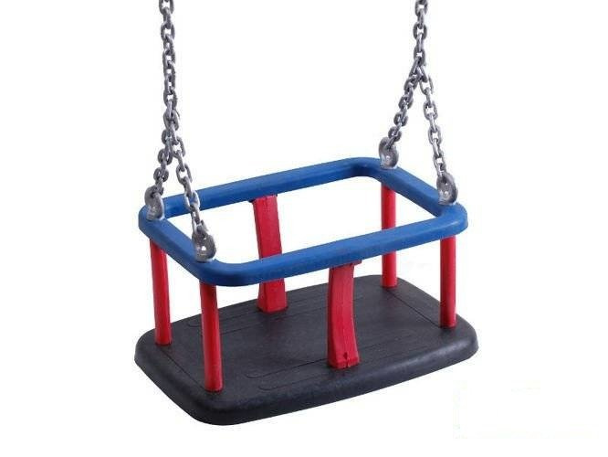 Columpio de cubo + juego de cadenas de acero inoxidable de 5 mm - 1,8 m