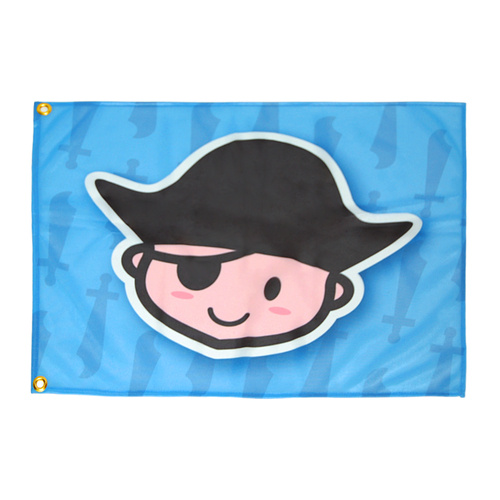 Bandera pirata (con sistema) para niños en el parque infantil