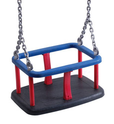 Columpio de cubo + juego de cadenas galvanizadas de 5 mm - 1,8 m