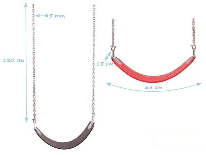 Columpio flexible con cadena para un parque infantil público