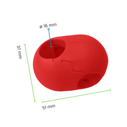 Conector transversal para cuerda de 16 mm