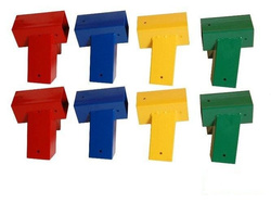 2 x conexión de viga 90x90 mm, 100°