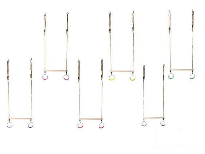 Trapecio de gimnasia con aros redondos