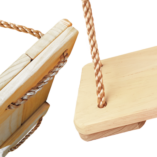 Columpio plano de madera