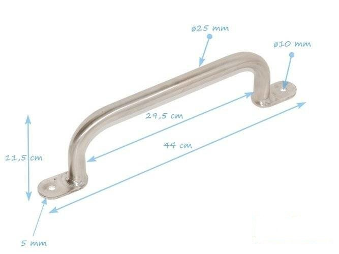 Soporte de acero inoxidable 350 mm para parque infantil público