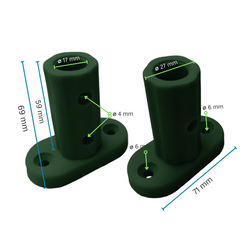 Base para fijar al suelo el cable reforzado ECO de 16 mm
