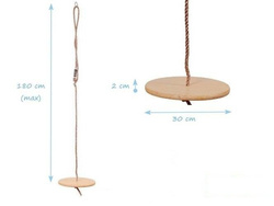 Columpio redondo de madera