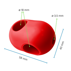 Conector transversal de una pieza para cable reforzado ø18mm