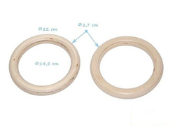 Anillas de gimnasia de madera (sin cuerdas)