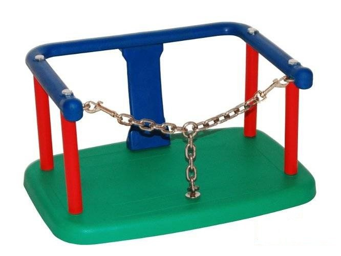 Columpio de cubo con cadena para parque infantil público