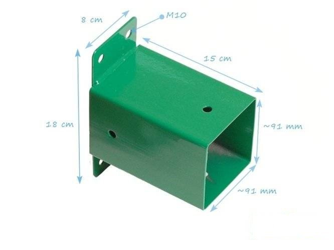 Conector de pared 90x90 mm
