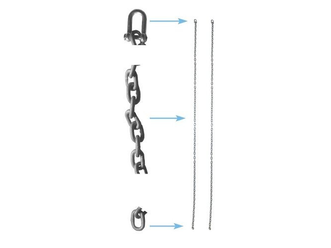 Columpio ECO + Juego de cadenas galvanizadas de un punto 5mm - 1,8m