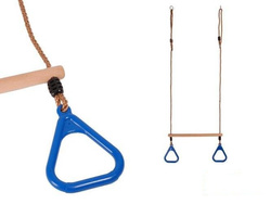 Trapecio de gimnasia con aros triangulares