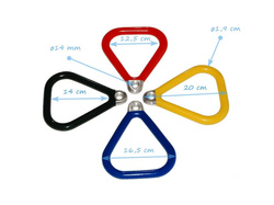 Aros de gimnasia triangulares sin cadenas