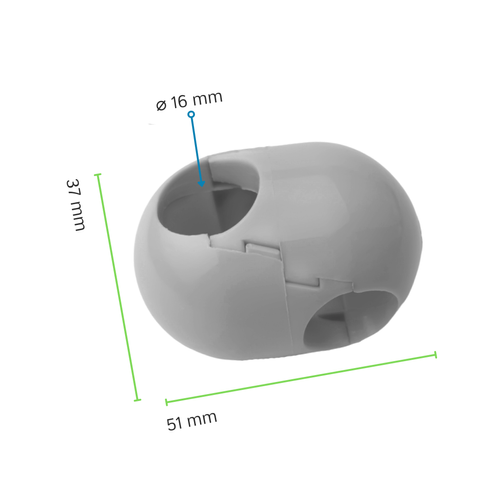 Conector transversal para cuerda de 16 mm