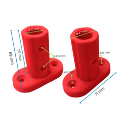 Base para anclar al suelo el cable reforzado ECO de 16 mm