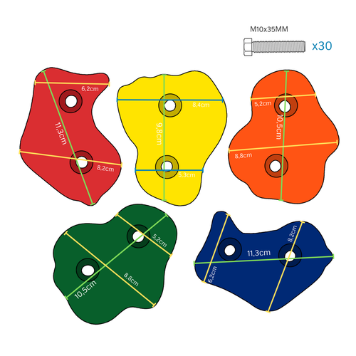 Piedras de plástico x 15