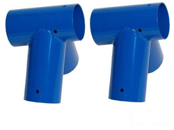 2 x conexión de viga Ø100 mm, 100°