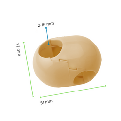 Conector transversal para cuerda de 16 mm