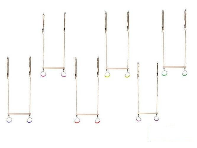 Trapecio de gimnasia con aros redondos