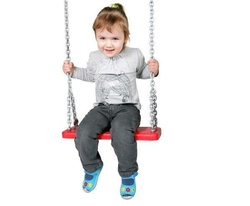 Columpio de caucho + juego de cadenas de acero inoxidable de 5 mm - 1,8 m