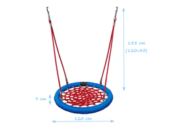 Columpio nido de cigüeña 120 cm para parque infantil público